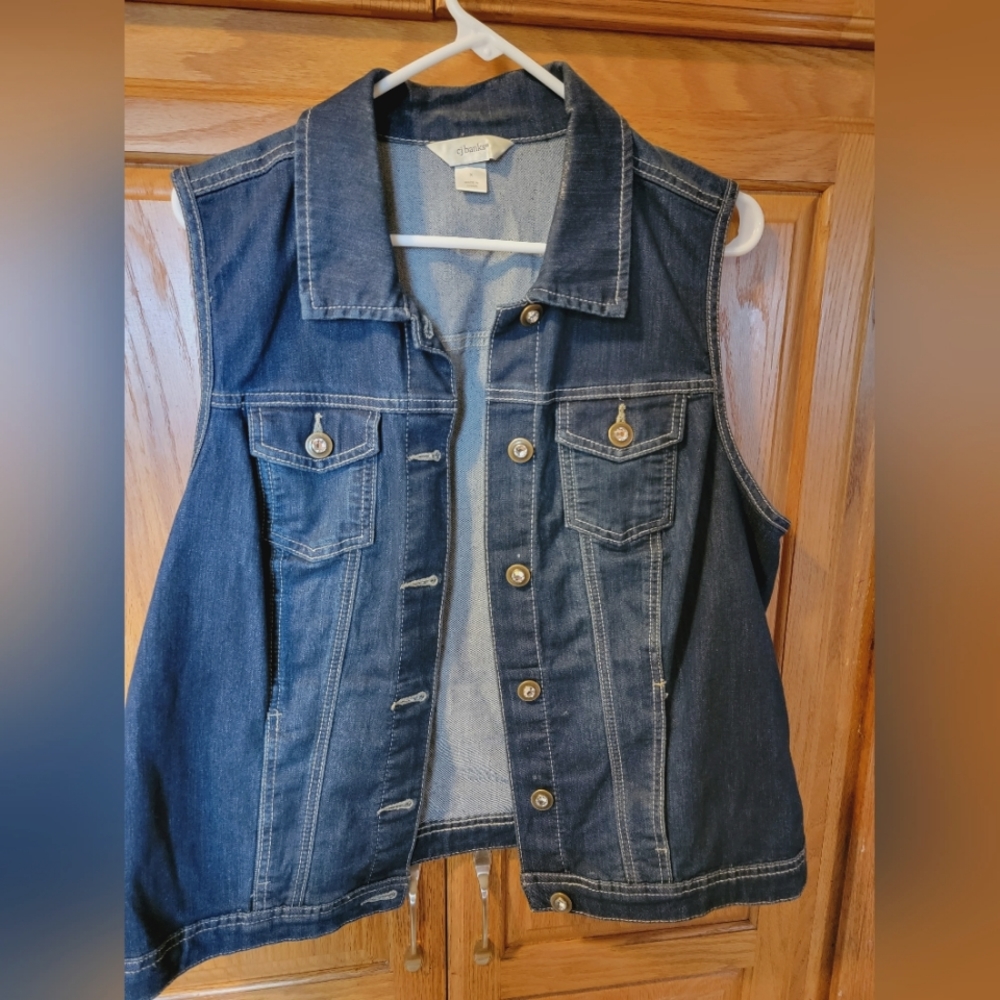 CJ Banks denim Vest X